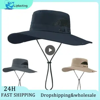 הקיץ של גברים מזדמנים קרם הגנה גדולה ברים שמשיה דייג כובע נסיעות חיצונית הגנת UV לנשימה הרים את הכובע